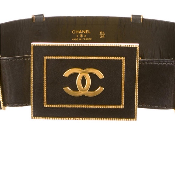 Chanel 1980s XS vintage black belt - Picture 3 of 5